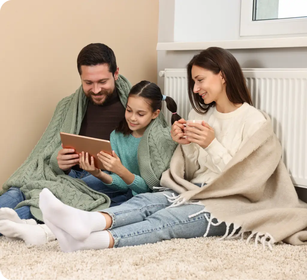 Family Enjoying Heating Services